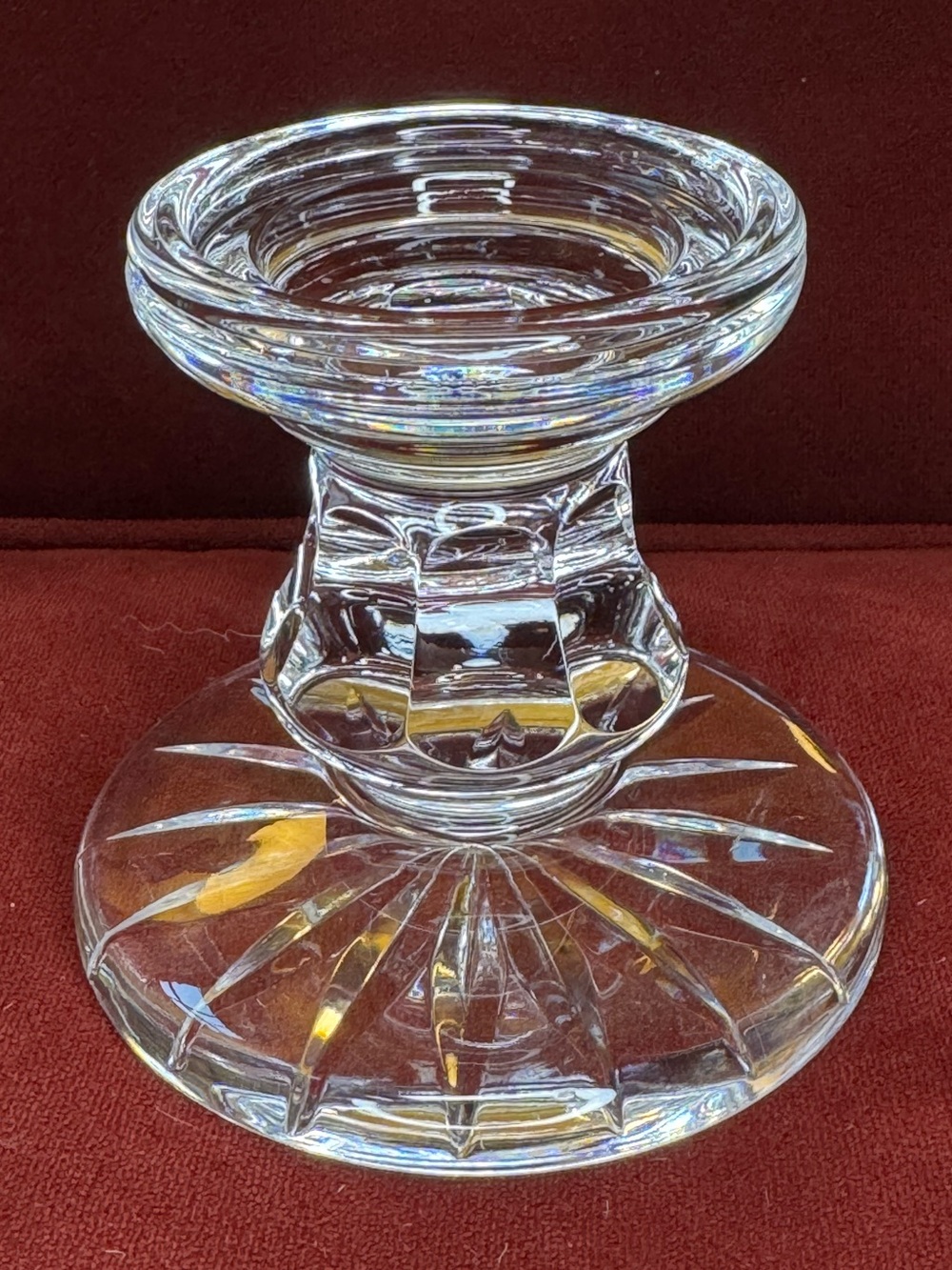 Vintage Waterford Votive Candle Holder Pedestal 3 1/2" Tall